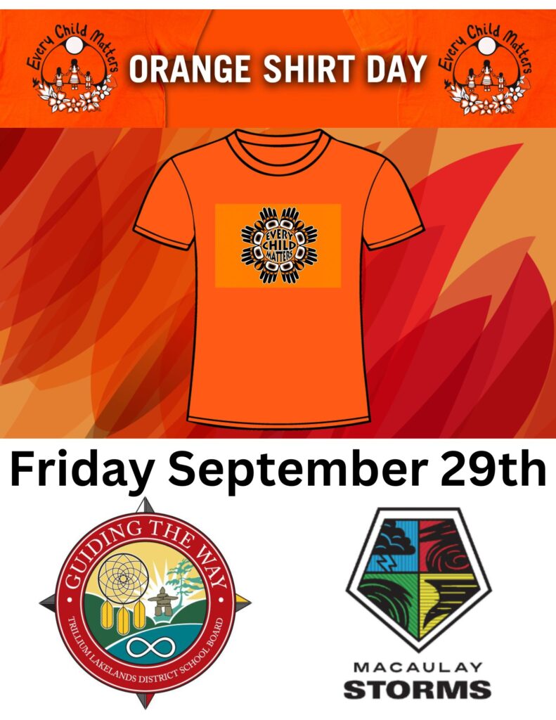 Orange Shirt Day on Friday, September 29th 2023.