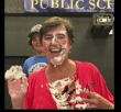 Terry Fox pie in face